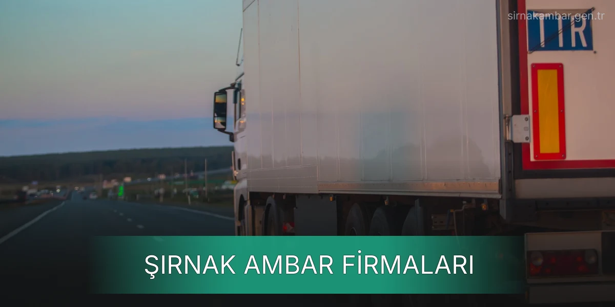 İstanbul Şırnak Ambar Firmaları